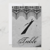 Élégant numéro de table de mariage gothique en den (Dos)