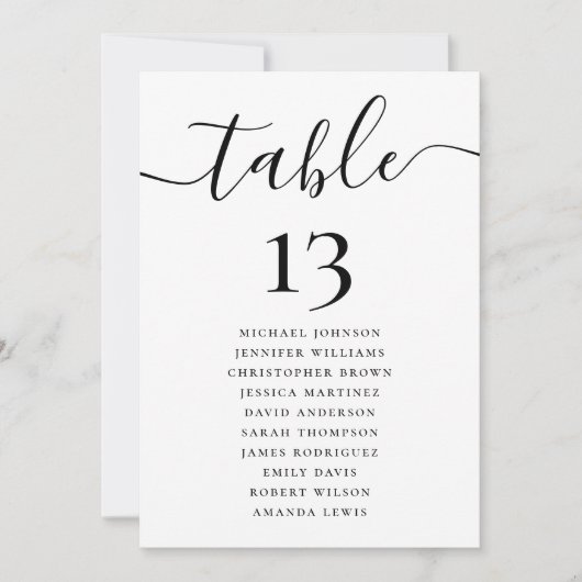 Élégant numéro de table de mariage Hanging Seating (Devant)