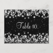 Élégant numéro de table de mariage Hiver Étincelle (Dos)