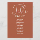 Élégant Numéro de Table de Plan de Siège en Terrac (Dos)