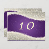 Élégant numéro de table Éblouissant étincelles pou (Devant / Derrière)