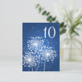 Élégant numéro de table Étincelle Éparkle Sapphire (Debout devant)