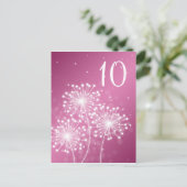 Élégant numéro de table Étincelle Rose rose  Épark (Debout devant)