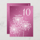 Élégant numéro de table Étincelle Rose rose  Épark (Devant / Derrière)