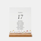 Élégant numéro de table florale Symbole acrylique (Recto)