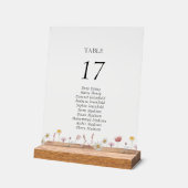 Élégant numéro de table florale Symbole acrylique (Angle)