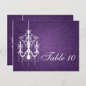 Élégant Numéro de table Lustre violet (Devant / Derrière)