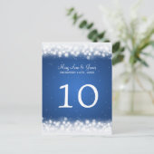 Élégant numéro de table Magic Sparkle Bleu (Debout devant)