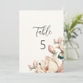 Élégant numéro de table magnolia (Debout devant)