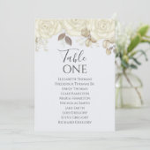 Élégant numéro de table Mariage floral bleu (Debout devant)