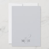 Élégant numéro de table Mariage floral bleu (Dos)