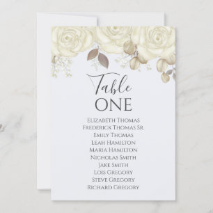 Élégant numéro de table Mariage floral bleu