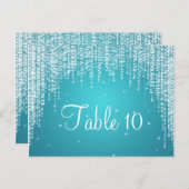 Élégant Numéro de table Nuit Éblouissant Bleu (Devant / Derrière)