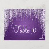 Élégant Numéro de table Nuit Éblouissant Violet (Dos)