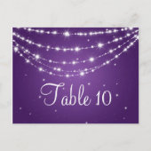Élégant numéro de table Sparkling Chain Purple (Devant)