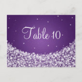 Élégant numéro de table Star Sparkle Purple (Devant)