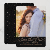 Élégant Nuptial Enregistrer La Carte Date (Devant / Derrière)