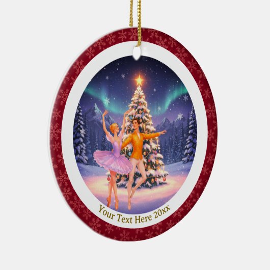 Elegant Nutcracker Ballet Christmas Ballerina Gift Keramisch Ornament (Rechts)