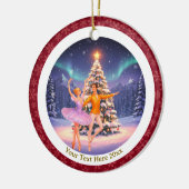 Elegant Nutcracker Ballet Christmas Ballerina Gift Keramisch Ornament (Links)