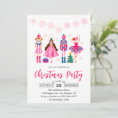 Elegant Nutcracker Ballet Christmas Party Kaart (Staand voorkant)