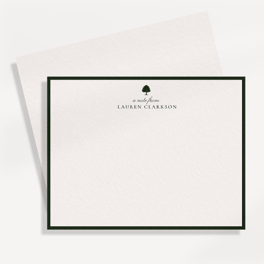 Elegant Oak Stationery Note Card Save The Date