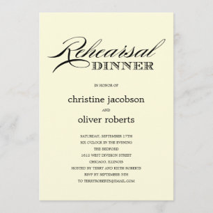 Elegant Occasion Rehearsal Dinner Invitations Kaart