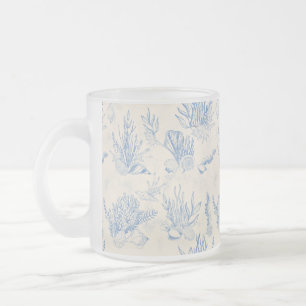 Elegant oceaanblauw toilet matglas koffiemok