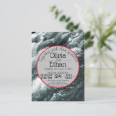 Elégant océan bleu vagues Invitation carte postale (Debout devant)