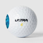Elegant Ocean Blue 90 en Nonstop Birthday Party Golfballen (Logo)