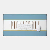 Elégant Ocean Blue Bleu Blancs PICKLEBALL Texte (Clavier et souris)