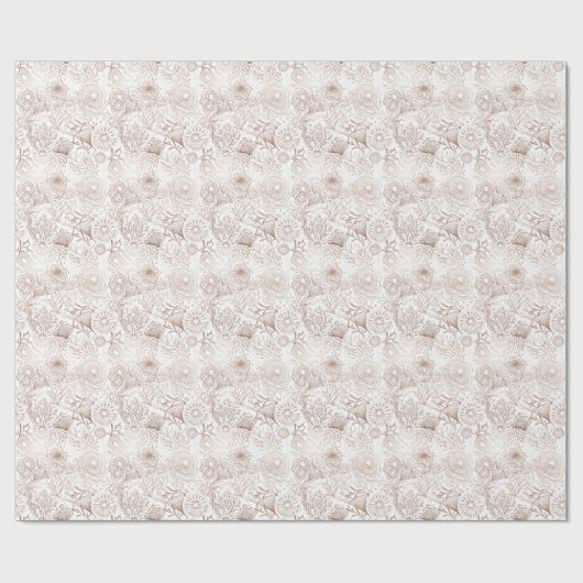 Elegant Ocean Marine Life Pattern Design Cadeaupapier (Vlak)
