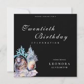 Elegant Ocean Seashell ELKE verjaardagsfeestje Kaart (Voorkant)