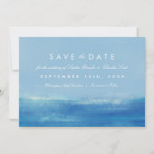 Elegant Ocean Waterverf Wedding Save the Date (Voorkant)