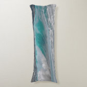 Elegant Ocean Waves Blue Water Serene Bedding Lichaamskussen (Voorkant Verticaal)