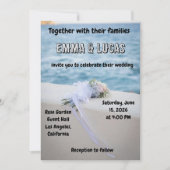 Elegant Ocean Wedding Invitation | Beach Theme | E (Devant)