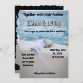 Elegant Ocean Wedding Invitation | Beach Theme | E Kaart (Voorkant / Achterkant)