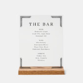 Elegant Off-White Geometric Bar Menu (Recto)