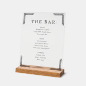 Elegant Off-White Geometric Bar Menu (Angle)