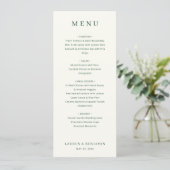 Elegant Off-White Serif Wedding Menu (Debout devant)
