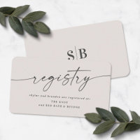 Elegant off-White Wedding Shower Gift Registry