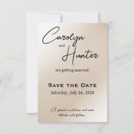 Elegant off witte bruiloft save the date