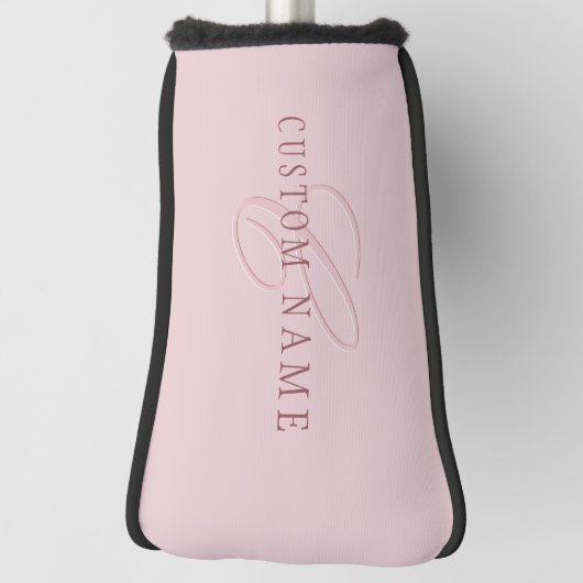 Elegant ogend monogram | Rosé goud Golfheadcover (Draai 90)