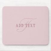 Elegant ogend monogram | Rosé goud Muismat (Voorkant)