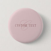 Elegant ogend monogram | Rosé goud Ronde Button 5,7 Cm (Voorkant)
