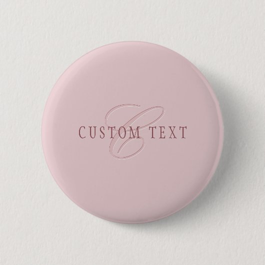 Elegant ogend monogram | Rosé goud Ronde Button 5,7 Cm (Voorkant)