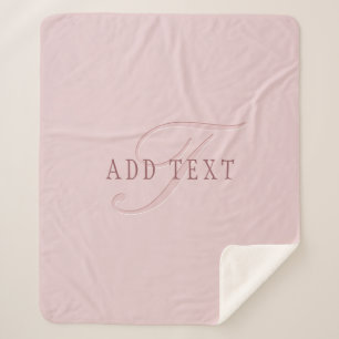 Elegant ogend monogram   Rosé goud Sherpa Deken