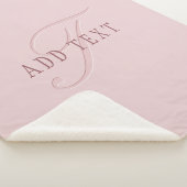 Elegant ogend monogram | Rosé goud Sherpa Deken (3/4)