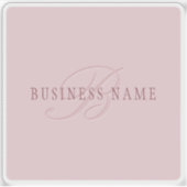 Elegant ogend monogram | Rosé goud Sticker (Voorkant)