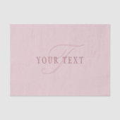 Elegant ogend monogram | Rosé goud Tissuepapier (Voorkant)