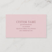 Elegant ogend monogram | Rosé goud Visitekaartje (Achterkant)